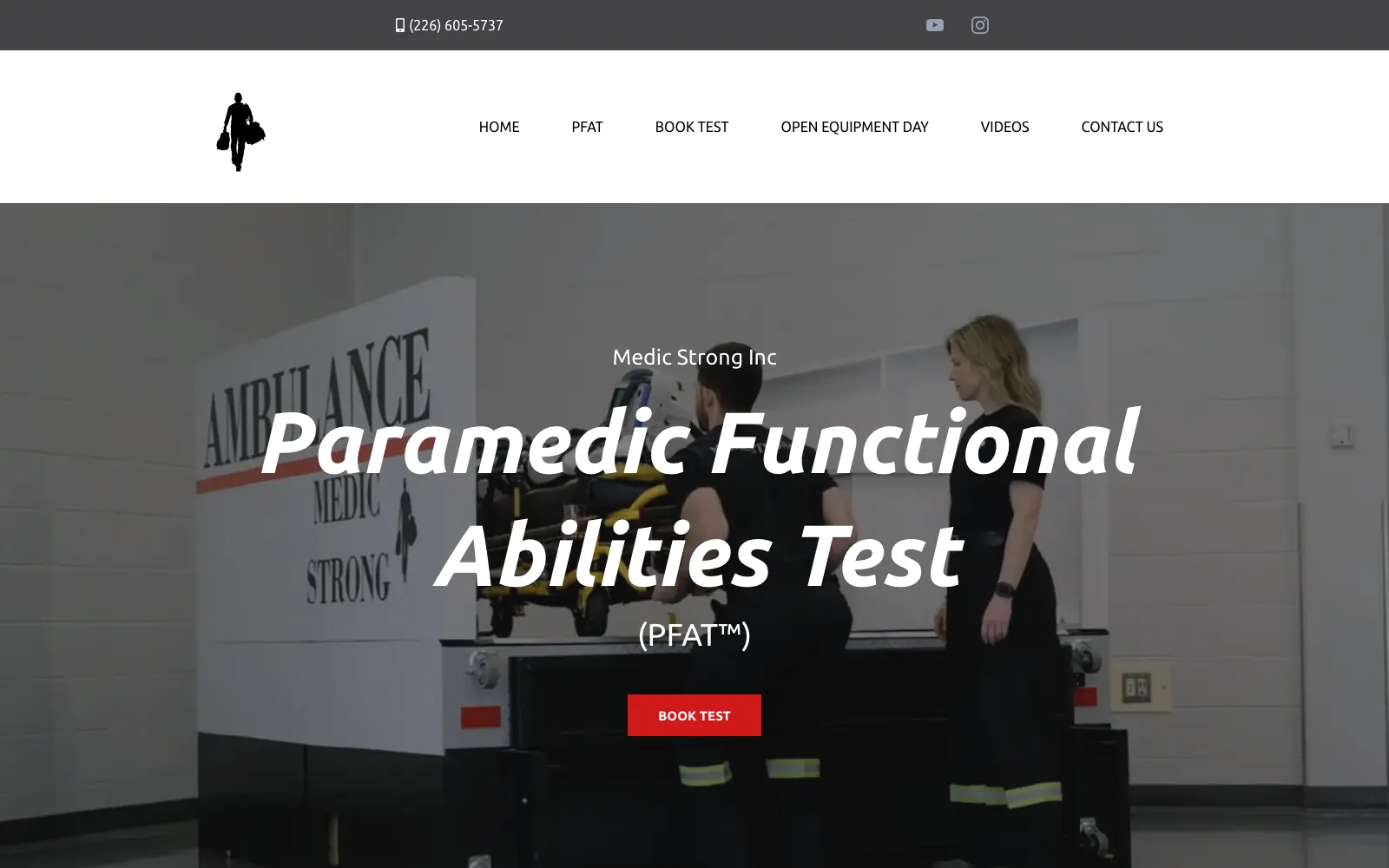 Medic Strong PFAT preparation website homepage